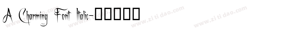 A Charming Font Italic字体转换